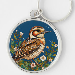 Porte-clés Œuvre d'art d'oiseau coloré