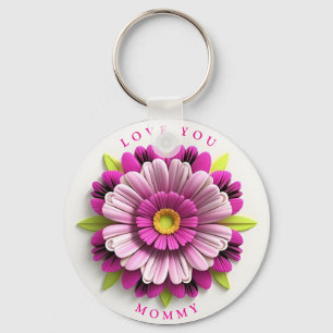 Porte-clés Œuvre d'art florale complexe