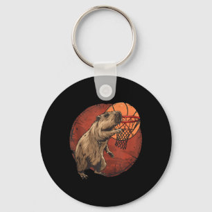 Porte-clés Oeuvre De Basket-Ball Lover Capybara Drawi