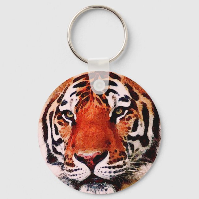 Porte-clés Oeuvre de tigres sauvages (Recto)