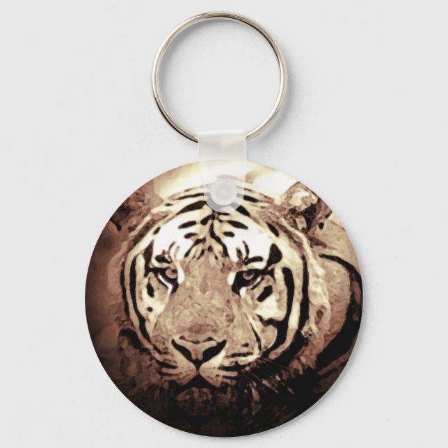 Porte-clés Oeuvre de tigres sauvages (Recto)