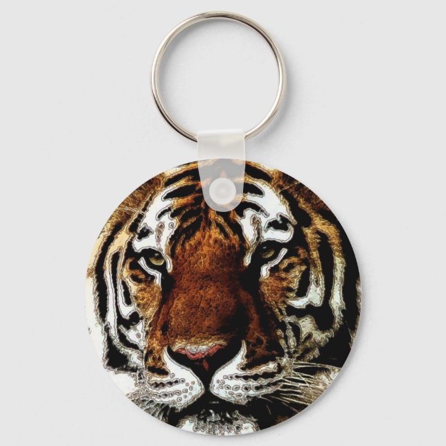 Porte-clés Oeuvre de tigres sauvages (Recto)