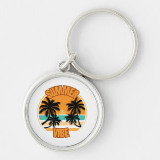 Porte-clés Oeuvre d'été illustrative Orange