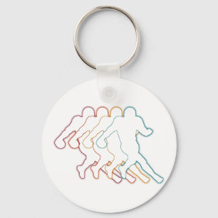 Porte-clés Oeuvre du joueur de football américain cool