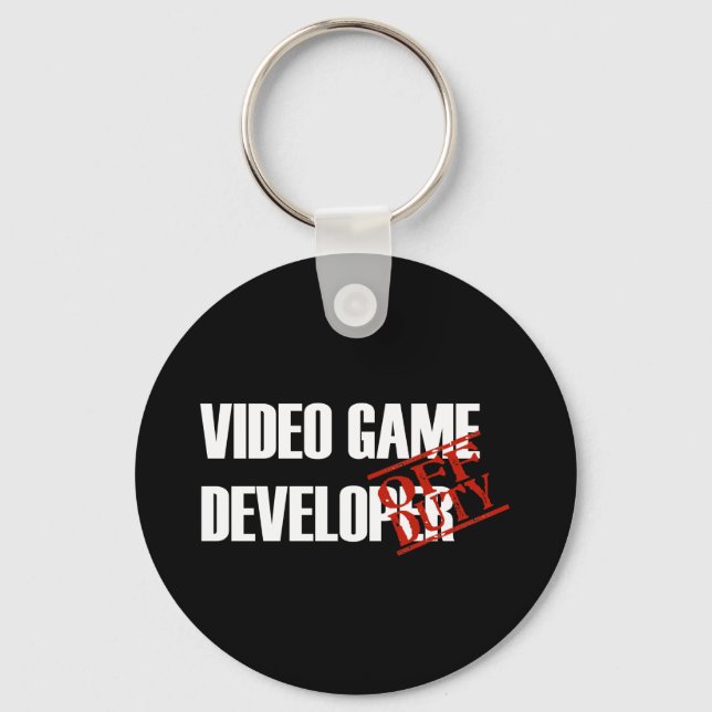 PORTE-CLÉS OFF DUTY VIDEO GAME DEVELOPER DARK (Recto)