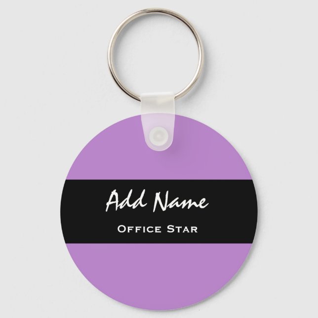 Porte-clés Office Star Purple Arrière - plan Nom personnalisé (Recto)