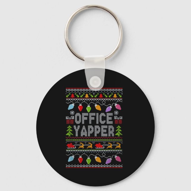Porte-clés Office Yapper Ugly Sweater Christmas  (Recto)