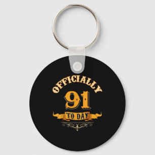 Porte-clés Officiellement 91 ans aujourd'hui Cadeau 91e anniv