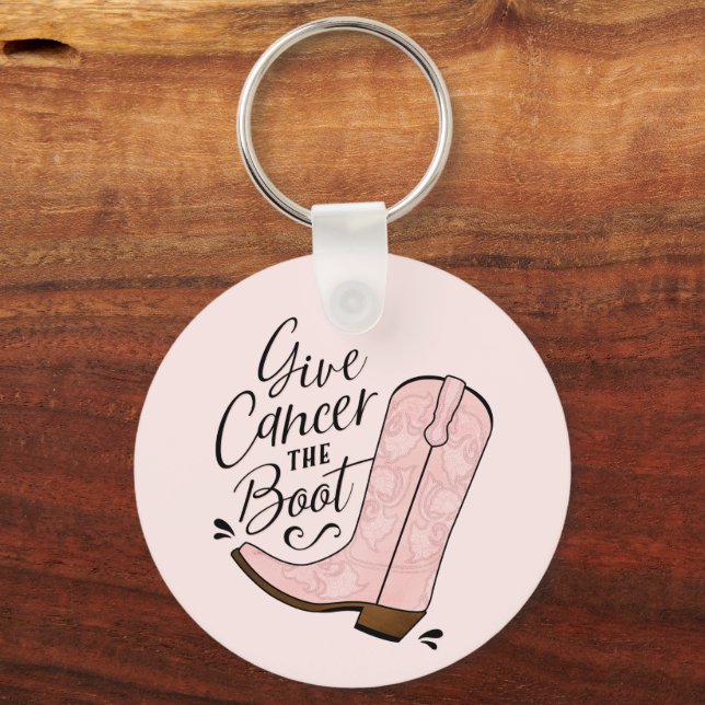 Porte-clés Offrez le don Cancer the Boot Breast Cancer Suppor (Recto)