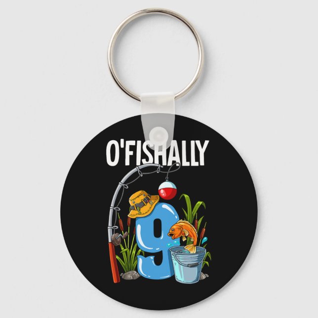 Porte-clés O'fishally 9 ans 9ème anniversaire pêche  (Recto)