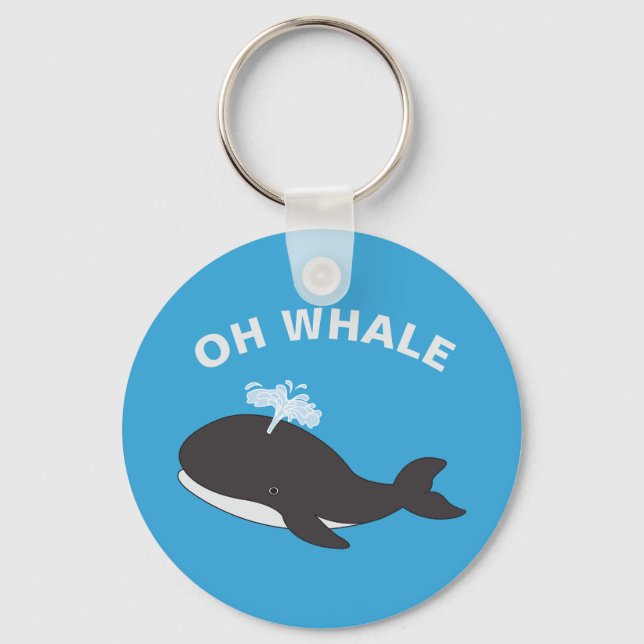 Porte-clés Oh Baleine Funny Océan Animal Poisson Pun (Recto)