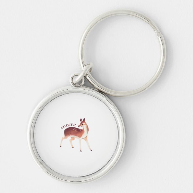 Porte-clés Oh Cerf Création Fantaisiste  (Devant)