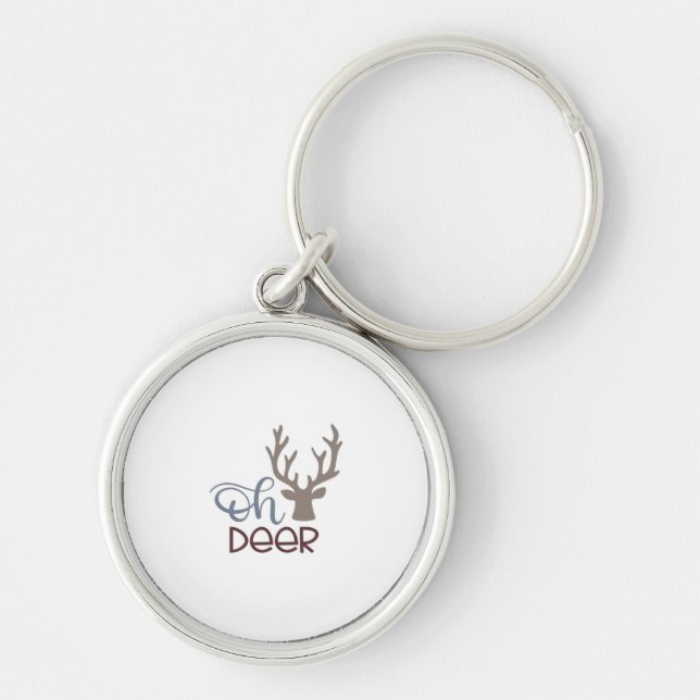 Porte-clés Oh Cerf Design Rétro Classique  (Devant)