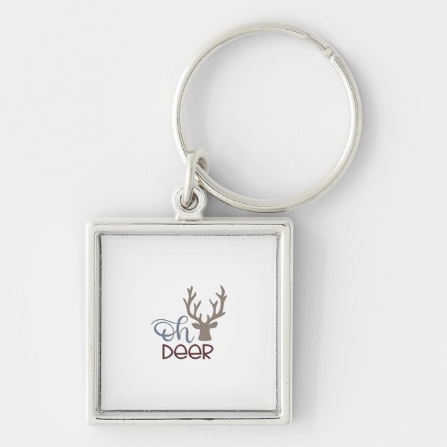 Porte-clés Oh Cerf Design Rétro Classique  (Devant)
