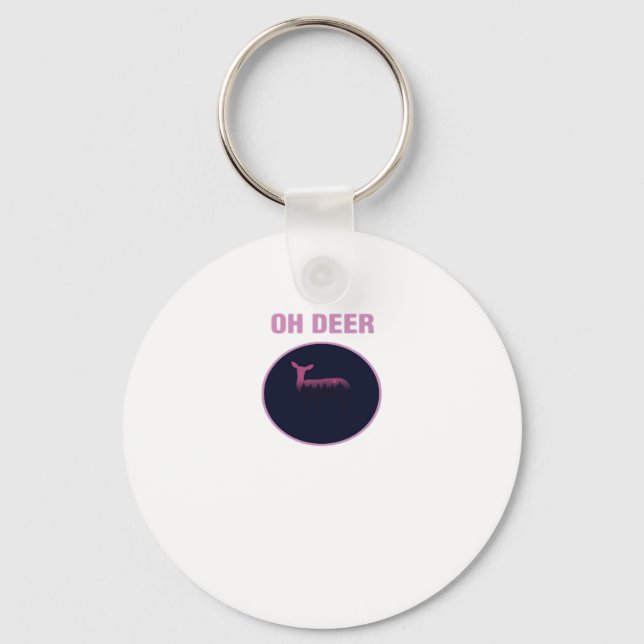 Porte-clés Oh Cerf Moderne Esthétique (Recto)