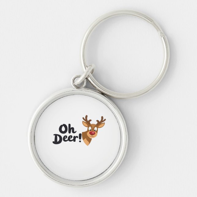 Porte-clés Oh Cerf Propre Minimal Voir  (Devant)