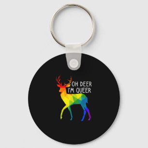 Porte-clés Oh cerf queer Mois de la fierté LGBTQ