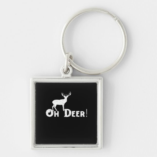 Porte-clés Oh Cerf Style Graphique Propre  (Devant)