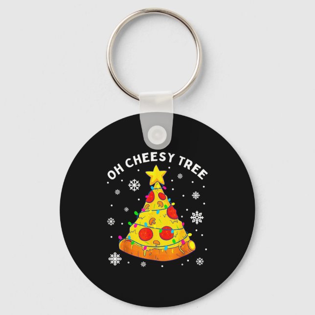 Porte-clés Oh Cheesy Tree Xmas Food Present Christmas Zza Tre (Recto)