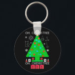 Porte-clés Oh Chemistree Chemist Tree Funny Science Noël<br><div class="desc">Oh Chemist Tree Chemistree Funny Science Chimie Cadeaux de Noël. Éléments chimiques amusants Chimie Costume d'arbre de Noël pour les hommes femmes enseignantes ou pour tous les amateurs de sciences et éducateurs en chimie, nerds, geeks et passionnés de table périodique. Chemise parfaite pour les amateurs de chimie à porter à...</div>