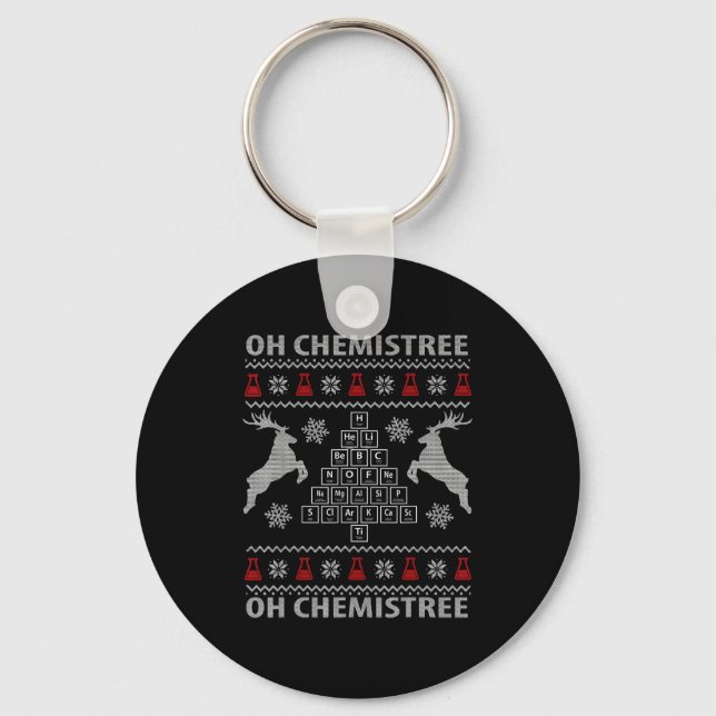 Porte-clés Oh Chemistree Ugly Christmas Sweater Science Stude (Recto)