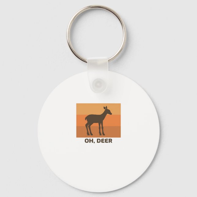 Porte-clés Oh Deer Classic Simple Design (Recto)