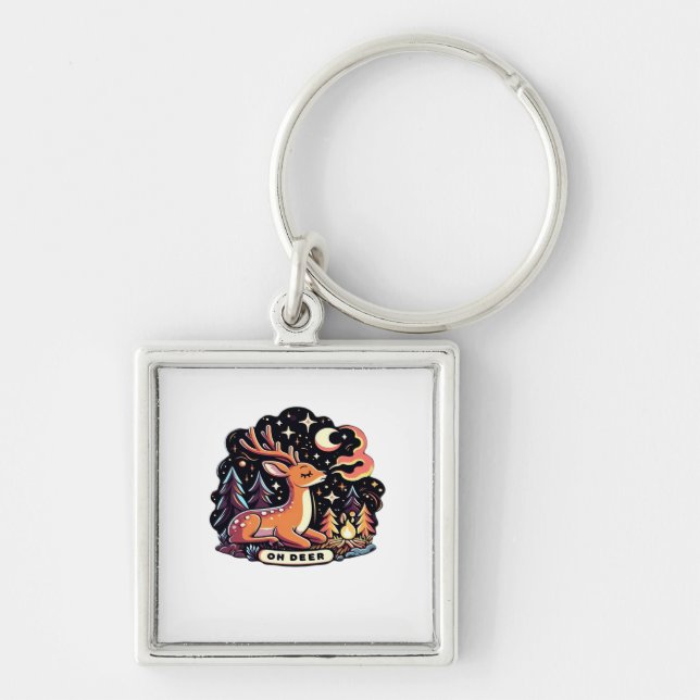 Porte-clés Oh Deer Contemporain Vibe Graphique  (Devant)