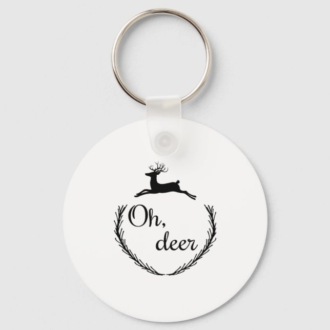 Porte-clés Oh Deer Funny Style Design (Recto)