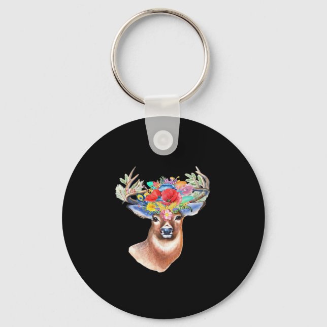 Porte-clés Oh Deer Modern Artistic Style Keychain (Recto)