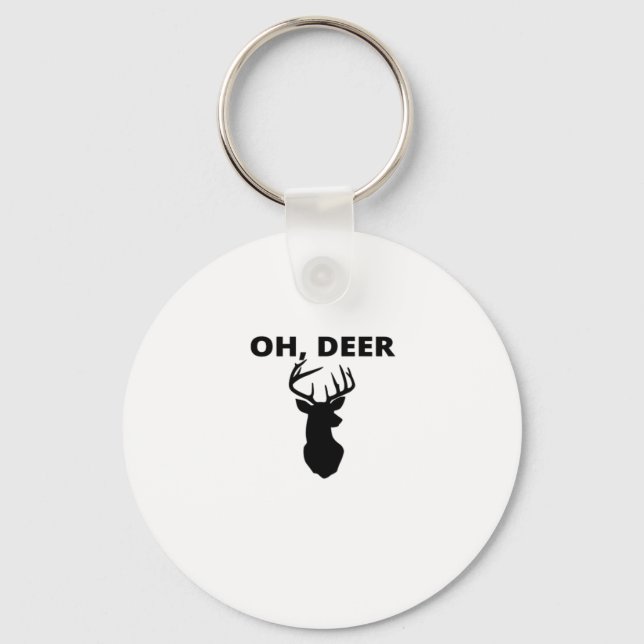 Porte-clés Oh Deer Oh Dear Whimsical Art Style Keychain (Recto)
