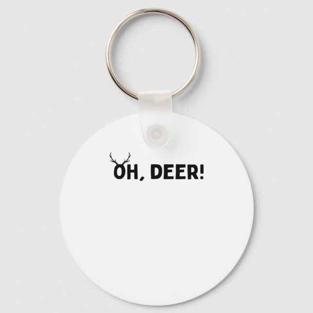Porte-clés Oh Deer Simple Aesthetic Keychain (Recto)