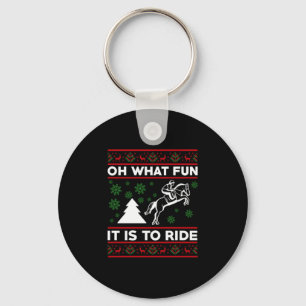 Porte-clés Oh Quelle Joie De Monter Un Cheval UGLY Noël