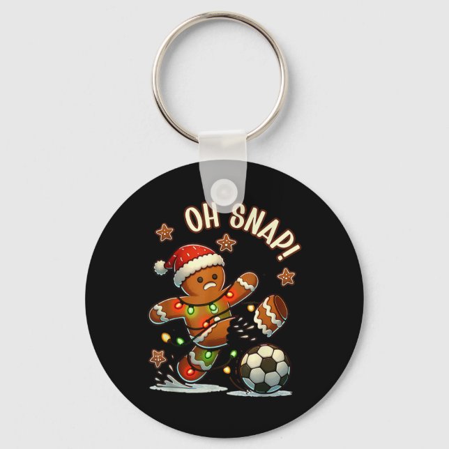 Porte-clés Oh Snap Biscuit de Noël Football 2  (Recto)