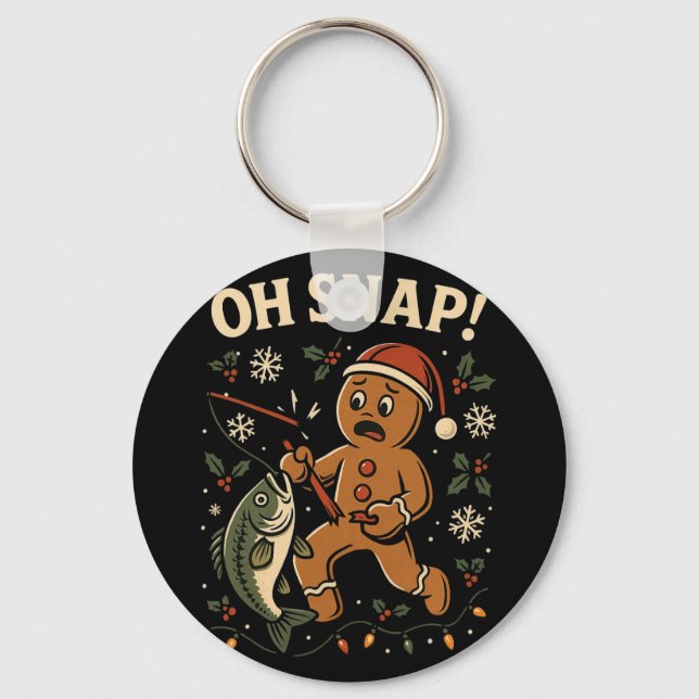 Porte-clés Oh Snap Biscuit de Noël Pêche de Noël  (Recto)