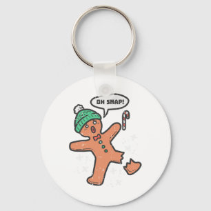 Porte-clés Oh Snap Biscuit en Pain d'épice Amusant Noël Xmas