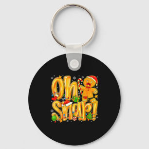 Porte-clés Oh Snap Biscuit en Pain d'épices Drôle de Noël Xma