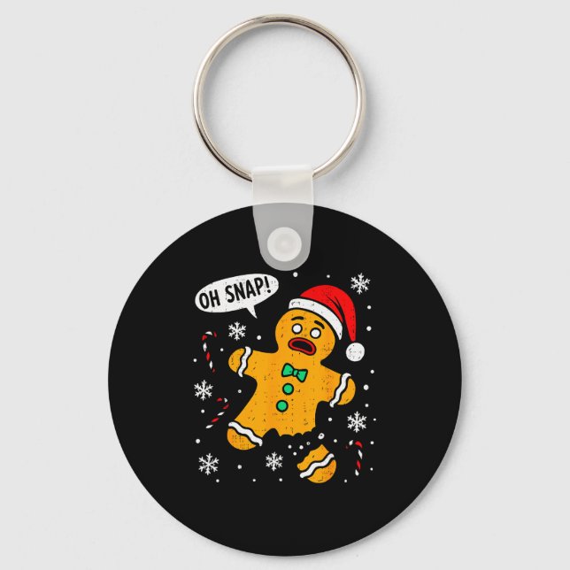 Porte-clés Oh Snap Gingerbread Man Christmas Xmas Cookie Baki (Recto)