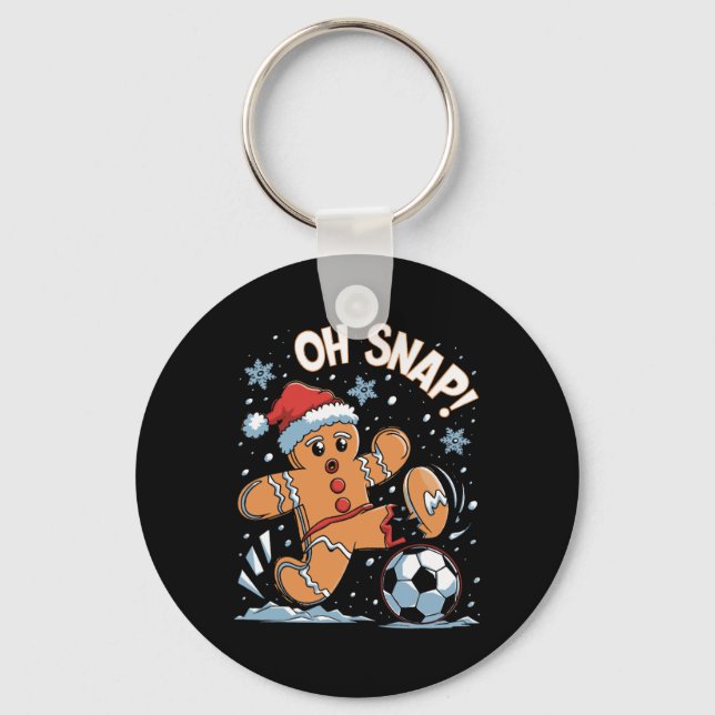 Porte-clés Oh Snap Gingerbreadman Christmas Soccer 1 (Recto)