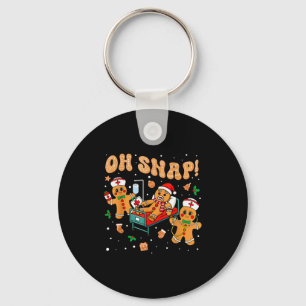 Porte-clés Oh Snap Infirmière Pain d'épice Drôle Soins Noël