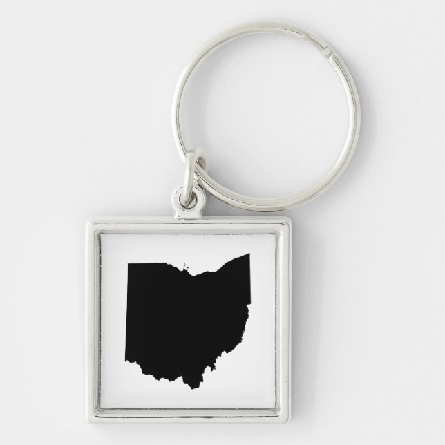Porte-clés Ohio en noir et blanc (Devant)