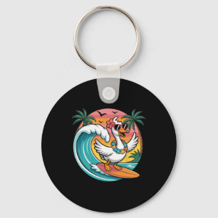 Porte-clés Oie de surf Rétro Hawaïen Été Vibes Plage De