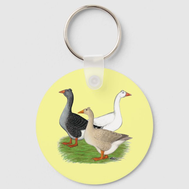 Porte-clés Oies : Trio Tufted (Recto)