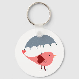 Porte-clés Oiseau Aux Parapluies