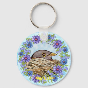 Porte-clés Oiseau Dans Nid