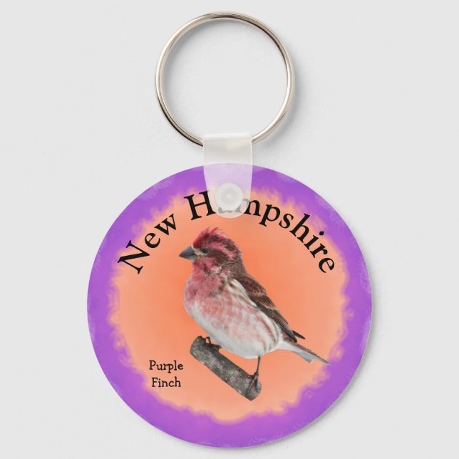 Porte-clés Oiseau d'État du New Hampshire (Recto)