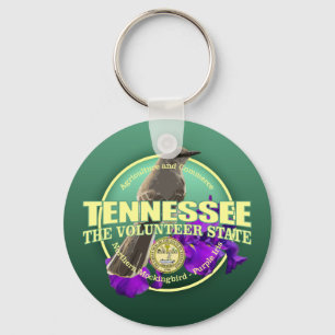 Porte-clés Oiseau et fleur d'état du Tennessee