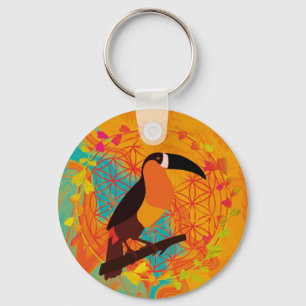 Porte-clés Oiseau mandala