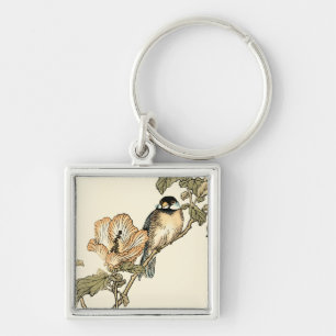 Porte-clés Oiseau oriental été perché sur la branche