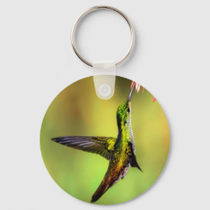 Porte-clés Oiseau rose de colibri