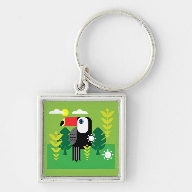 Porte-clés Oiseau tropical du Toucan (Devant)